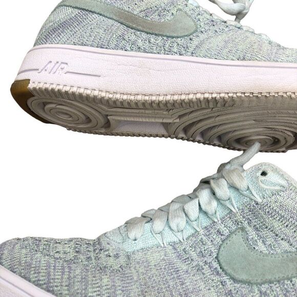 RARE 2016 Nike Air Force 1 Flyknit Low Glacier Blue - Picture 10 of 16